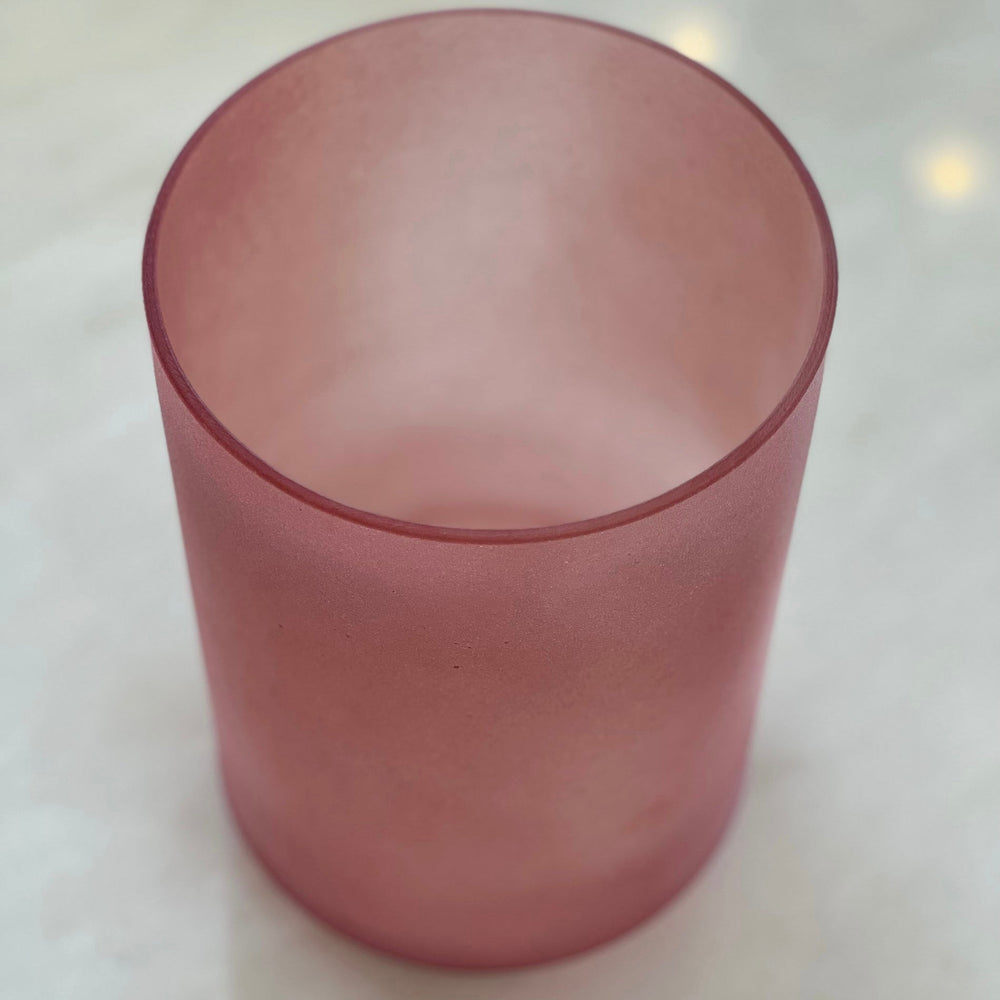 6" A-30 Morganite Frosted 102998 Crystal Tones® Alchemy Crystal Singing Bowl - Sacred Sound of the Soul