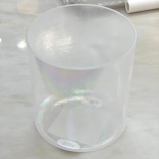 7" E+25 Tesseract Salt, Platinum 98667 Crystal Tones® Alchemy Crystal Singing Bowl - Sacred Sound of the Soul