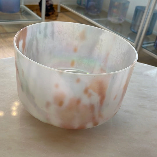 9" B-15 Mt. Shasta Serpentine, Sedona Red Rock, Platinum, Platinum (inside) Bowl 109489 Crystal Tones® Alchemy Crystal Singing Bowl - Sacred Sound of the Soul