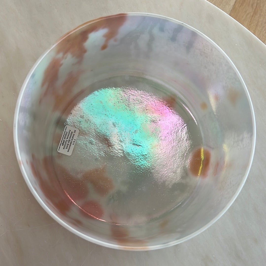 9" B-15 Mt. Shasta Serpentine, Sedona Red Rock, Platinum, Platinum (inside) Bowl 109489 Crystal Tones® Alchemy Crystal Singing Bowl - Sacred Sound of the Soul
