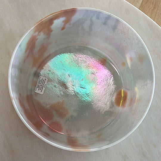 9" B-15 Mt. Shasta Serpentine, Sedona Red Rock, Platinum, Platinum (inside) Bowl 109489 Crystal Tones® Alchemy Crystal Singing Bowl - Sacred Sound of the Soul