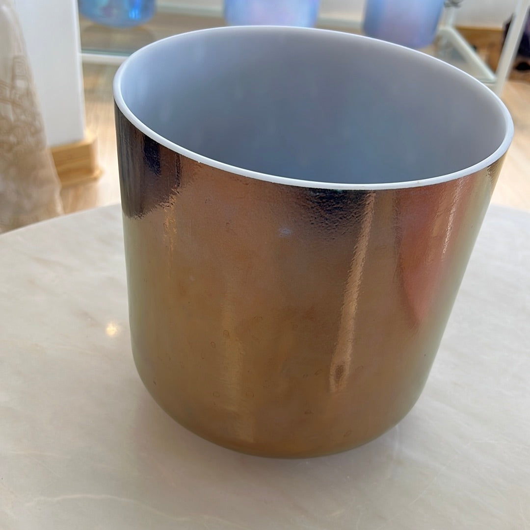 8" C#-40 Tibetan Quartz Copper Bowl 108144 Crystal Tones® SEDONA