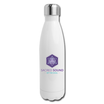 SSS Logo Insulated Stainless Steel Water Bottle - white